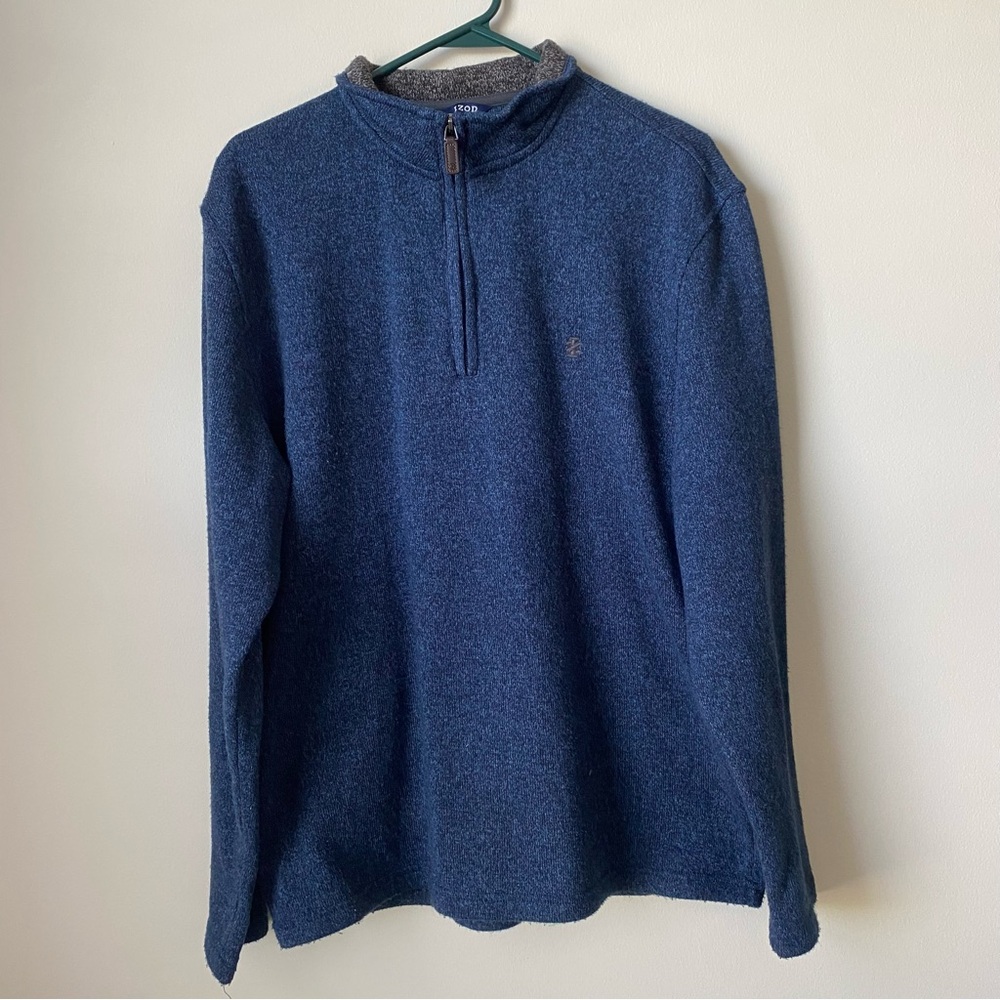 Izod Men's Navy Half-zip Pullover Size Large